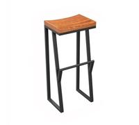 YANG11FAN Confortable Iron Bar Stool Hotel Restaurant Wooden High Chair Multi-Size Optional(Petit)