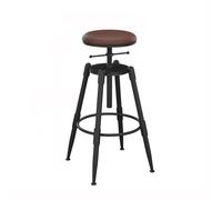 YANG11FAN Confortable Leather Bar Stool Swivel Restaurant Lift High Chair Brown