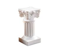YANG11FAN Décoration d'intérieur Chandelier à Motif en Relief Style européen Colonne Bougeoir Décoration de Table Plastique Centre de Table(Blanc)