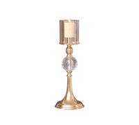 YANG11FAN Décoration d'intérieur Light Luxury Metal Glass Tall Candlestick Candlelight Dinner Decoration Ornaments Centre de Table(Petit)