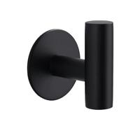 YANG11FAN Gain de place Cintres brossés dorés Mr And Ms, crochet mural for la maison, support de salle bain auto-adhésif, 2 ou 4 pièces(Noir,4pcs)