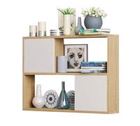 YANG11FAN Installation Bibliothèque Murale Suspendue à Quatre grilles, en Bois avec Porte d'armoire, étagère de Rangement for Chambre Coucher, Support for Cuisine et Salon(L80xW24xH65 cm)