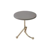 YANG11FAN Thé Petite Table à thé rétro, Petite Ronde, d'appoint de canapé, Balcon, Baie vitrée, Chevet, Support Rangement d'angle(Grigio,Grand)