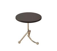 YANG11FAN Thé Petite Table à thé rétro, Petite Ronde, d'appoint de canapé, Balcon, Baie vitrée, Chevet, Support Rangement d'angle(Noir,Grand)