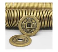 YANGAFJDUA 50 Pièces de Fortune Chinoises, Cuivre Monnaies Chinoises, Ancien Pièces de Monnaie Feng Shui, Pièces de Chance I-Ching pour Ornement ou Porte-Bonheur de Richesse,C,2.5cm/0.98inch