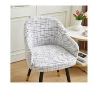 YANGAFJDUA Extensible Housse de Chaises Salle à Manger Dossier avec Accoudoirs Scandinave Bureau Couverture de Chaise 1/2/4/6 Pieces Couvre de Fauteuil Cuisine/Salon Pivotante,Lavable,B,1PC