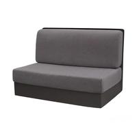 YANGAFJDUA Moderne Housse de Coussin de Siège de Caravane 2 Pièces, Amovible Housses de Coussin Extensibles avec 1 Dossiers et 1 Housses de Banc avec Sangle Antidérapante, Lavable Machine,Dark Gray