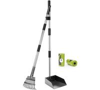 Yangbaga Ramasse Crotte Chien， Pelle a crotte pour Chien et Poubelle en Métal, Outile de Nettoyage pour Jardin（2pcs）