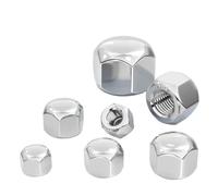 YANGC 1~10pcs Écrou Hex À Capuchon Acier Inox 304 M3-M20 | Écrou aveugle à faible couverture mince DIN917(M5 -10Pcs)