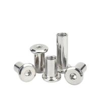 YANGC 1 à 10 pièces M2 M3 M4 M5 M6 M8 M10 Écrous hexagonaux à tête plate chanfreinée en acier inoxydable 304 for meubles et vis à contreplaqué(25mm,M10-1PCS)