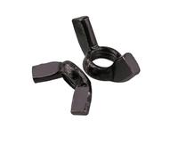 YANGC 2/10 pièces DIN315 M3 M4 M5 M6 M8 M10 M12 GB62 Noir Blanc Nylon 304 316 Acier inoxydable au carbone Écrou papillon(Black carbon steel,5pcs M8)