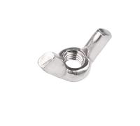 YANGC 2/10 pièces DIN315 M3 M4 M5 M6 M8 M10 M12 GB62 Noir Blanc Nylon 304 316 Acier inoxydable au carbone Écrou papillon(304 stainless steel,2pcs M12)