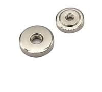 YANGC 2/5/10 pièces M2 M2.5 M3 M4 M5 M6 M8 M10 Acier inoxydable 304 au carbone, zingué et nickelé, écrou moleté de réglage sans outil(Nickel plated,5pcs M5)