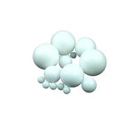 YANGC Billes solides en polyoxyméthylène POM, billes de roulement de précision blanches, diamètre 1 à 50 mm(14mm 100Pcs)