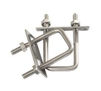 YANGC Boulon en U en acier inoxydable 304 Vis à angle droit Boucle de serrage carrée en U(M6 30x50mm 8pcs)