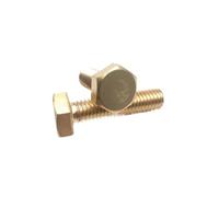 YANGC Boulons hexagonaux en laiton DIN933 à tête hexagonale, filetage complet M3 M4 M5 M6 M8 M10(M8X30 10PCS)