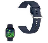 YANGC Compatible pour Mode Silicone Classique Bracelet De Remplacement Compatible pour ICE-WATCH Montre Connectée enfant ICE smart junior 2.0 1,75 Pouces (Bleu)