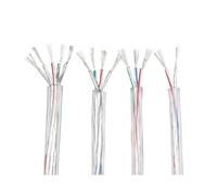 YANGC Cordon d'alimentation Transparent 1~20m, 28/26/24/22/20/18/16awg, câble en cuivre étamé isolant en PVC, 2 3 4 5 cœurs, fil électronique for lumière LED(5 cores,8 METERS_24AWG)