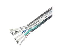 YANGC Cordon d'alimentation Transparent de 1~20m, 28/26/24/22/20/18/16awg, câble en cuivre étamé d'isolation en PVC, 2 3 4 5 cœurs, ligne de fil de lumière LED(5 Cores,1 METER_22AWG)