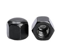 YANGC Écrou Borgne À Capuchon Plaqué Noir 304 M3-M16 | Écrou aveugle à couvercle hexagonal court, bas et mince(Black Plated,M10 3pcs)