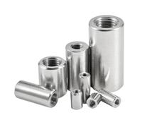 YANGC Écrou cylindrique étendu en acier inoxydable 304, écrou de connecteur rond for tige filetée M4, usage domestique, antirouille et Durable(M4x6x20 10pcs)
