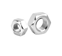 YANGC Écrous hexagonaux 304/316 écrous hexagonaux en acier inoxydable A2/A4-70 attaches à filetage métrique M2 M3 M3.5 M4 M5 M6 M8 M10 M12 M14 M18-M30 DIN934(304 Stainless Steel,M5 100pcs)