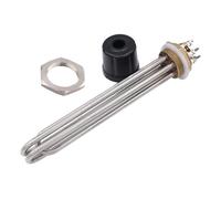 YANGC Élément chauffant 220 V/380 V, résistance électrique en acier inoxydable SUS304, diamètres nominaux DN32 et DN40, puissance 2 kW/3 kW/3750 W/4,5 kW/6 kW(With locknut,4.5KW,DN32 42mm)