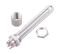 YANGC Élément chauffant 48 V DN25 1 pouce for chauffage solaire tubulaire électrique 1500 W/1800 W/2400 W/2700 W/3000 W/ SUS304(As the picture shown,2700w)