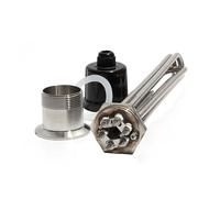 YANGC Élément chauffant électrique DN40 de 1 1/2 pouce avec accessoire, 3 kW/4,5 kW/6 kW/9 kW/12 kW, avec vis de mise à la terre et sonde.(4,220V,9KW 290mm 304SUS)