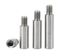 YANGC Entretoise ronde mâle-femelle en acier inoxydable for montage sur rack de carte mère, vis à tête simple, boulons M2M2.5M3M4M5M6(6mm,M4 Thread 6mm-10pcs)