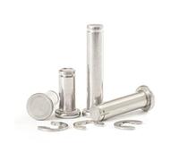 YANGC Goupille cylindrique de positionnement à tête plate en acier inoxydable 304 M3 M4 M5 M6 M8 M10 avec axe rainuré(M10(1Pcs),45mm)
