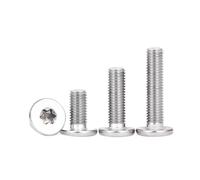 YANGC Lot de 100 vis à tête plate ultra-minces à six lobes en acier inoxydable 304, M1.6, M2, M2.5, M3, M4, M5, M6, M8(50mm x100pcs,M8)