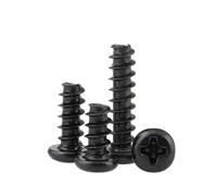 YANGC Lot de 1000 vis autotaraudeuses à tête cylindrique cruciforme M1 M1.2 M1.4 M1.7 M2 M2.3 M2.6 M3 en acier au carbone noir(8mm,M2.3)