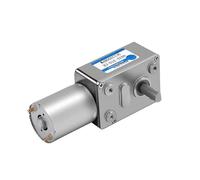 YANGC Moteur à engrenages à vis sans fin métallique réversible à couple élevé JGY-370 DC 6V 12V 24V(Only motor,2rpm,12V)