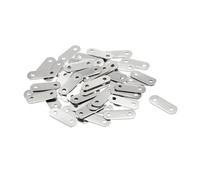 YANGC Plaque de réparation plate, 20/50 pièces, fixation d'angle, connecteur de support, 48 mm x 15 mm, 34 mm x 10 mm, 30 mm x 8 mm, 23 mm x 8 mm(50pcs 30mmx8mm)