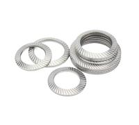 YANGC Rondelle à ressort à disque, de blocage papillon conique Double face, rondelle moletée à rayures M2.5-M36 en acier au carbone et acier inoxydable(Stainless Steel,30Pcs M6)