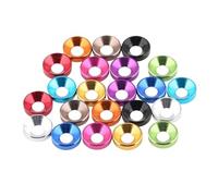 YANGC Rondelles en alliage d'aluminium for rondelle de joint de vis à tête fraisée multicolore M2 M2.5 M3 M4 M5 M6 M8(Peach Red,10Pcs M5)
