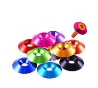 YANGC Rondelles multicolores en alliage d'aluminium for vis à tête fraisée joint M2-M12 10 couleurs(Purple,10Pcs M5(D16mm))