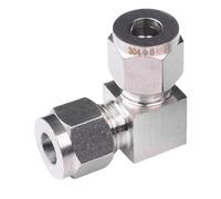 YANGC Té coudé croisé 1/8 "1/4" 3/8 "1/2" 3/4 "1" 3 4 5 6 8 10-30mm OD Double virole Compression Union connecteur 304 acier inoxydable(Elbow,16mm)