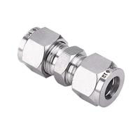 YANGC Té coudé croisé 1/8 "1/4" 3/8 "1/2" 3/4 "1" 3 4 5 6 8 10-30mm OD Double virole Compression Union connecteur 304 acier inoxydable(Straight,4.76mm 3l16 Inch)