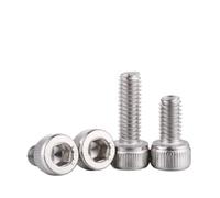 YANGC Vis à tête cylindrique à six pans creux DIN912, filetage à gauche, sens antihoraire, acier inoxydable, M3, M4, M5, M6, M8(M6x16 (10Pcs))
