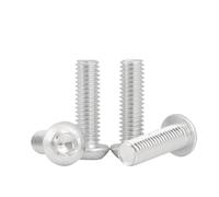 YANGC Vis à tête cylindrique à six pans creux en aluminium 6063#, lot de 10/20/50 pièces, M2, M2.5, M3, M4, M5, M6, M8, à tête plate et ronde(5mm,M3 (50pcs))