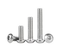 YANGC Vis à tête cylindrique ronde en acier inoxydable 304, à six pans creux, M2 M3 M4 M5 M6 M8 M10 M12(22mm,M5(10pcs))