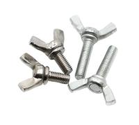 YANGC Vis papillon à tête papillon en acier inoxydable DIN 316 304 (acier galvanisé) M3 M4 M5 M6 M8 M10(Carbon Steel,10MM_M6 5PCS)