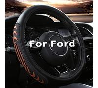 Yangday Housse de volant en cuir de grande taille pour F150 F250 F350 Ram 4Runner Tacoma Range Tundra Rover Modèle S X avec diamètre extérieur de 39,5 à 40,6 cm (marron)