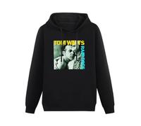 YANGDUJUN Tom Waits Rain Dog Music Legend Mens Hoodies Casual Cotton Unisex Black Sweatshirts XXL