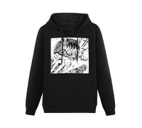 YANGDUJUN Tomie Junji Ito Anime Mens Hoodies Casual Cotton Unisex Black Sweatshirts M