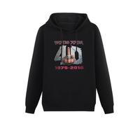 YANGDUJUN Twisted Sister 40 and Fu*K It Mens Hoodies Casual Cotton Unisex Black Sweatshirts XL