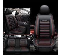 YANGDUN Voiture Ensembles de Housses de Siège pour MG MG4, Cuir Imperméable Anti-Rayures Respirant Protection Accessoire,Black+Red