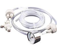 Yangers Kit de système de CO2 pour aquarium, générateur de co2 à monter soi-même, pour plantes aquatiques, aquarium, lot de tube de valve avec jauge de pression de valve à aiguille
